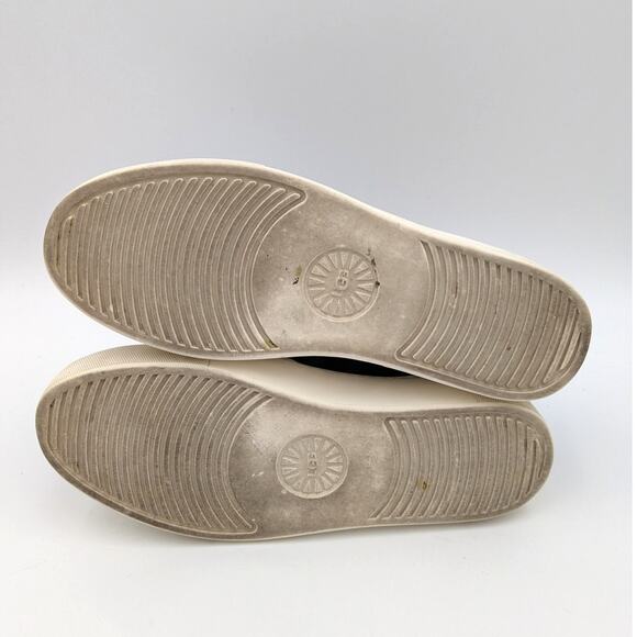 UGG Australia Jass Women's Leather Slip-On Sneakers Black/White Size US8 EU39 - Picture 9 of 12